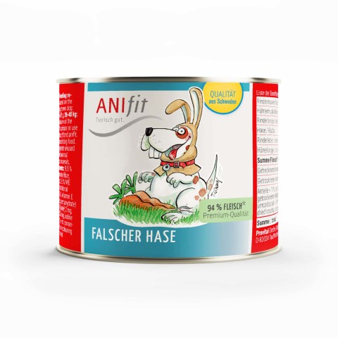 Dog Accessories Wet pet food Wrong Bunny (Falscher Hase) 200g 6 Piece -1- Anifit